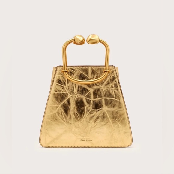 NEW Cult Gaia Maxine Bag Gold Brass Leather - Picture 9 of 9